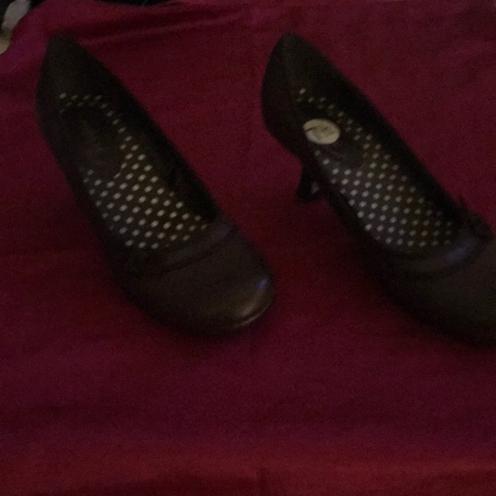 Brown short heels